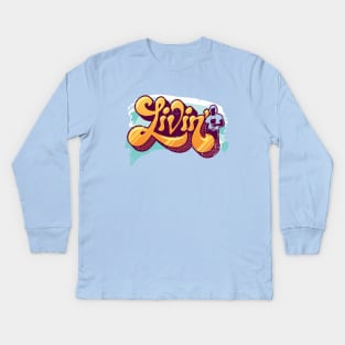 Livin' 70s Style Kids Long Sleeve T-Shirt